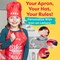 Baketivity Kids Chef Hat and Apron Set for Boys & Girls - One Size Fits All (Adjustable) - Premium, Washable Kids Apron and Chef Hat Set for Cooking - Young Chefs & Junior Bakers Chef Outfit for Kids